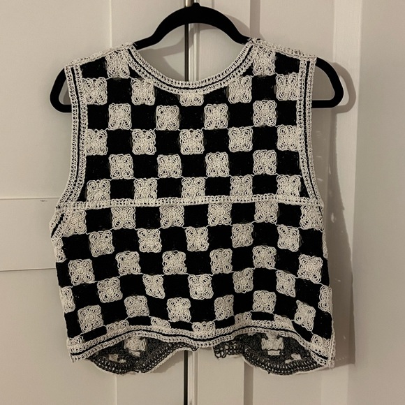 Checkered Crochet Vest - Medium - Picture 2 of 2